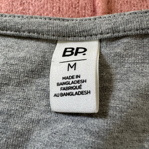 BP SCOOP NECK LONG SLEEVE ORGANIC COTTON TOP IN GRAY NWOT‎ WOMEN'S SIZE MEDIUM - Picture 6 of 9